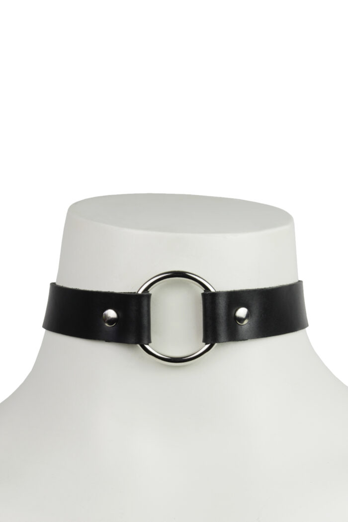 LEATHER CHOKER BLACK